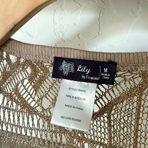 Lily|Tan neutral knit cardigan vest,boho lagenlook style•••asymmetrical artsy - Picture 6 of 8